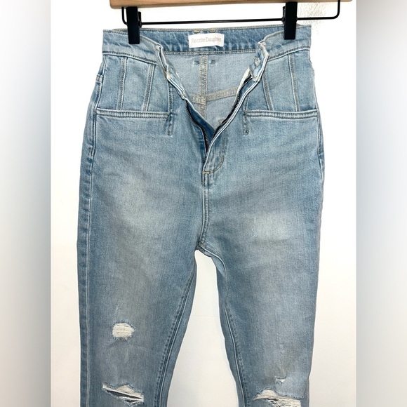 FAVORITE DAUGHTER NWT Jordie High Waist Distressed Straight Leg Jeans Size 24 - Picture 6 of 13